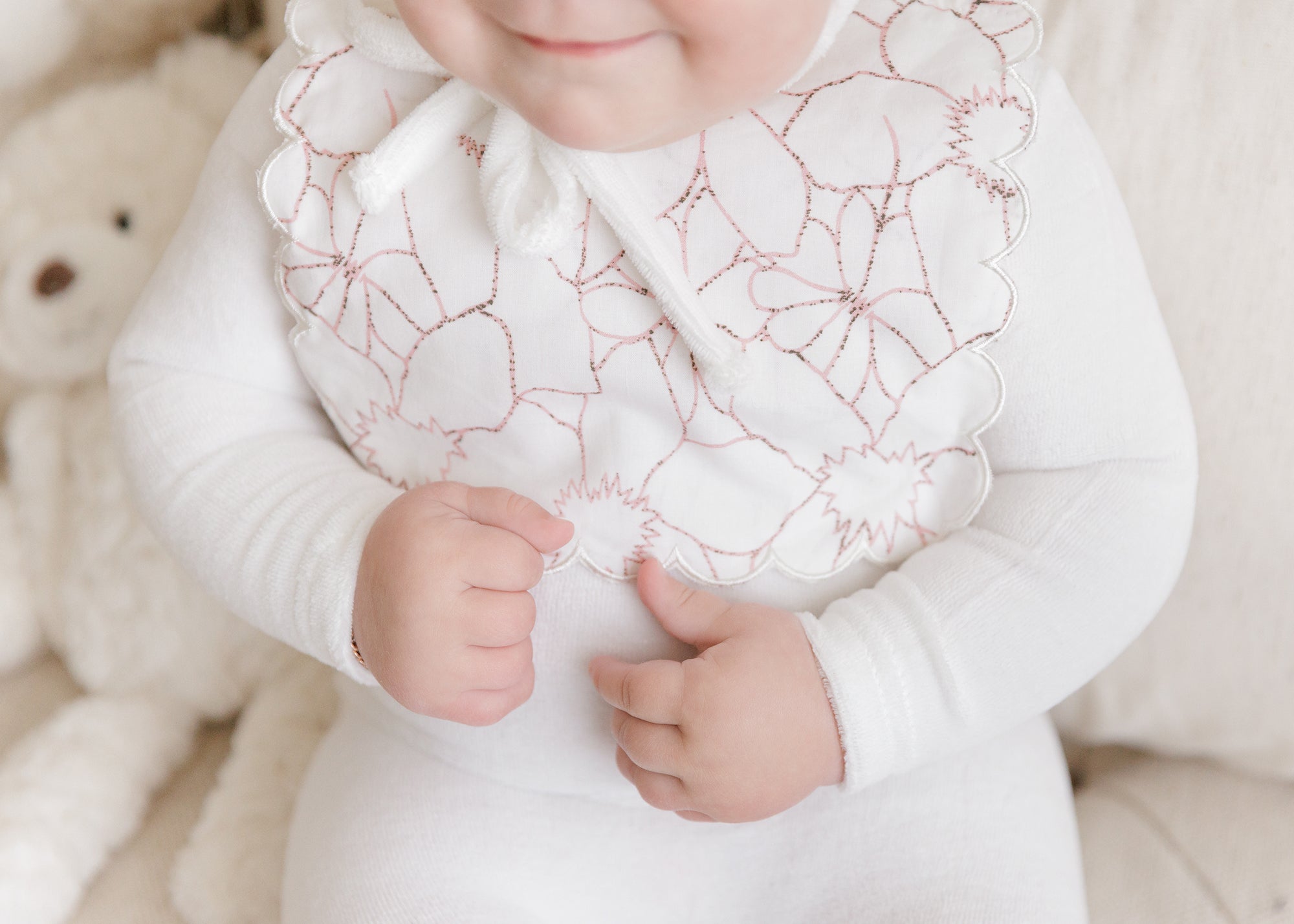 Cherry & Flower Bib Footie