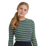 Green and Navy Striped T-Shirt