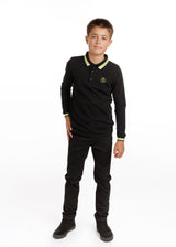 Black / Lime Trim Polo