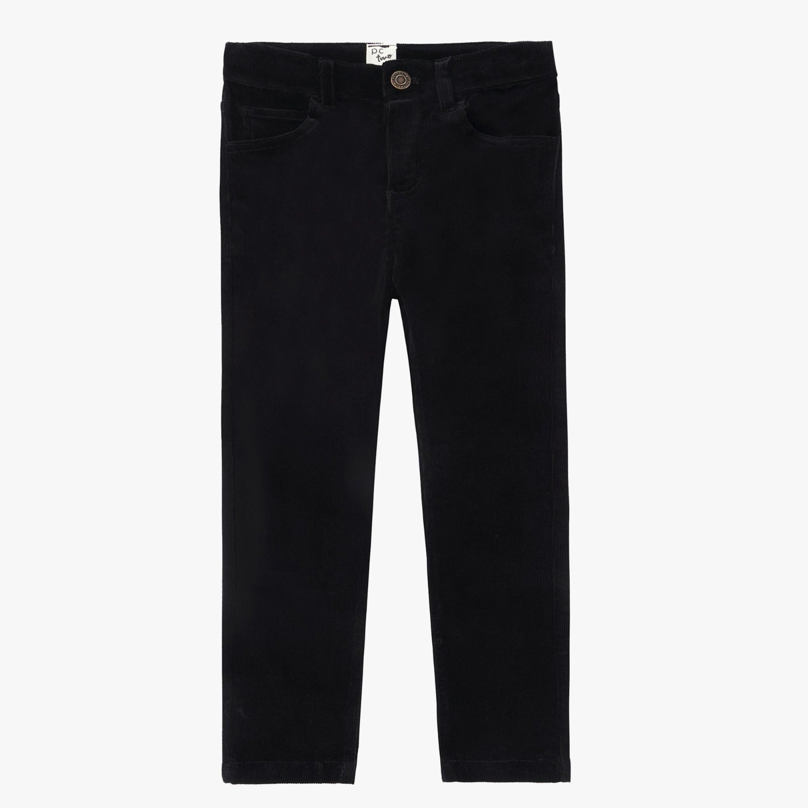 Black Corduroy Pull On Pants