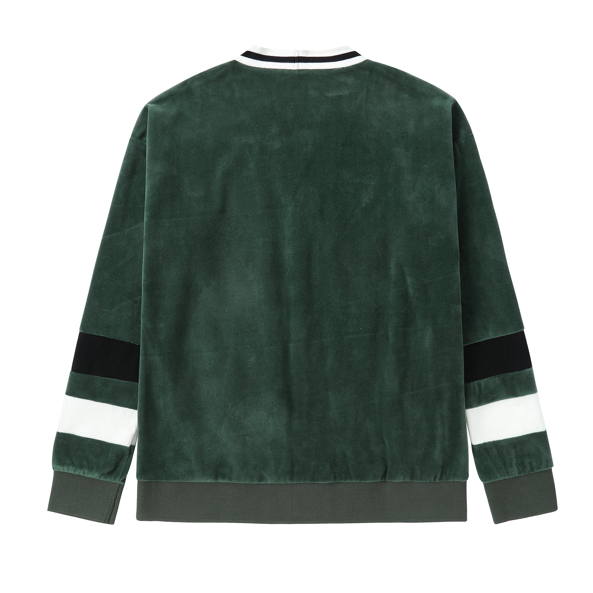 Green Velvet Cardigan With "P" Patch