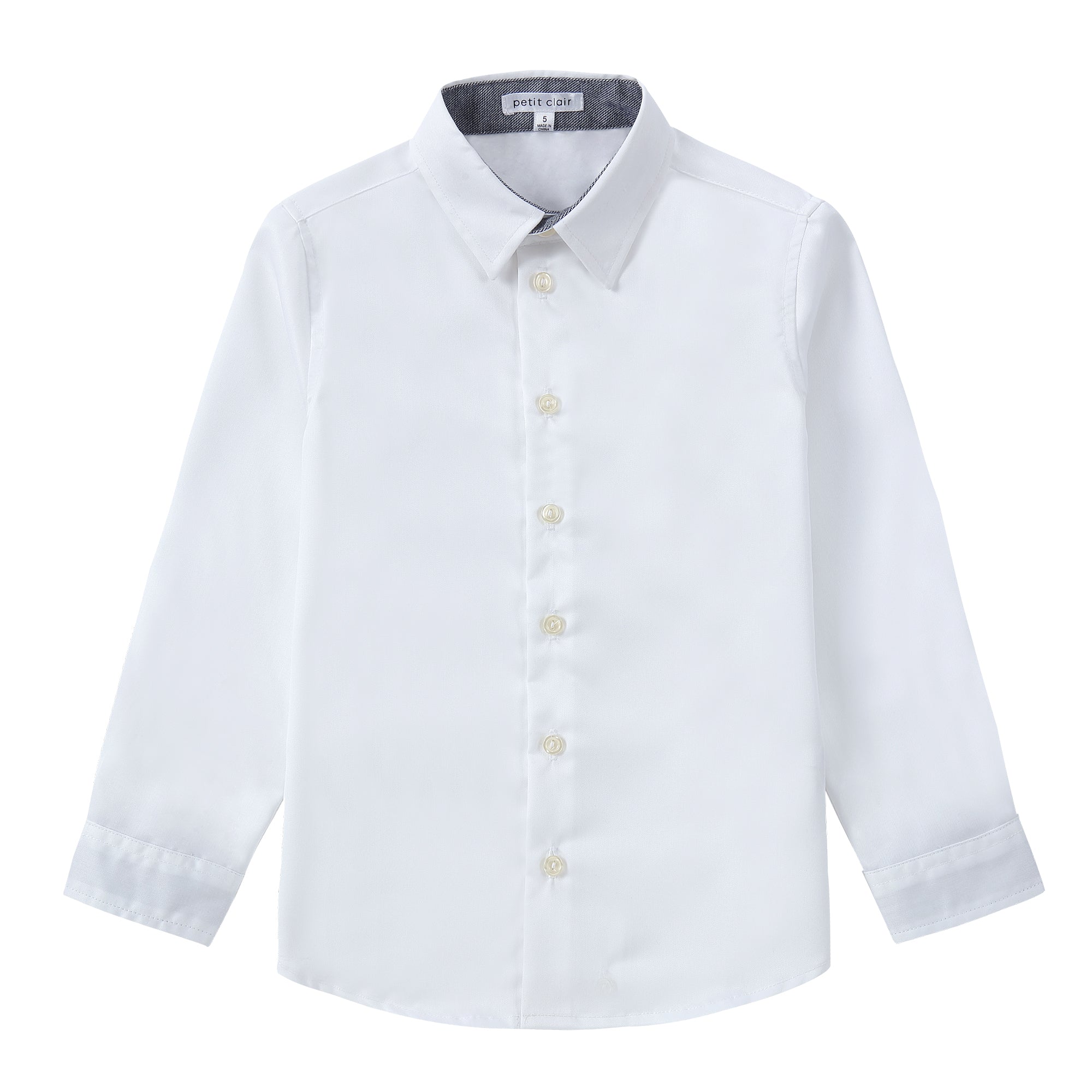 Navy Contrast White Shirt