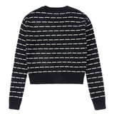 Navy Striped Criss-Cross Sweater