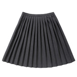 Charcoal Pleated Skirt