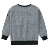 Heather Grey Sweatshirt With Diagonal Seam and Pocket Detail