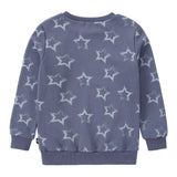 Steel Blue Sweatshirt With Star Print