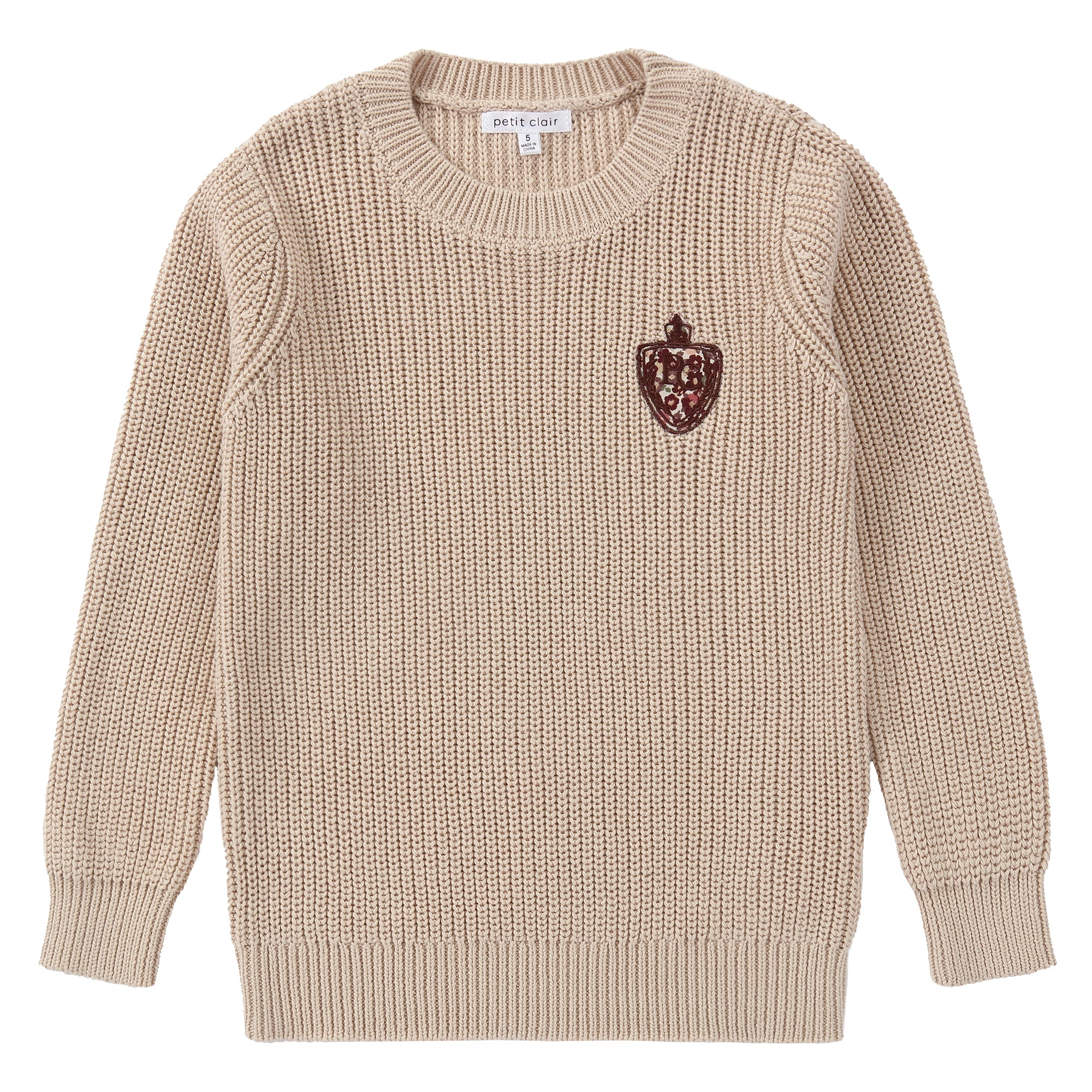 Plum Petals Tan Sweater