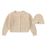 Cardigan & Hat-Bow Set