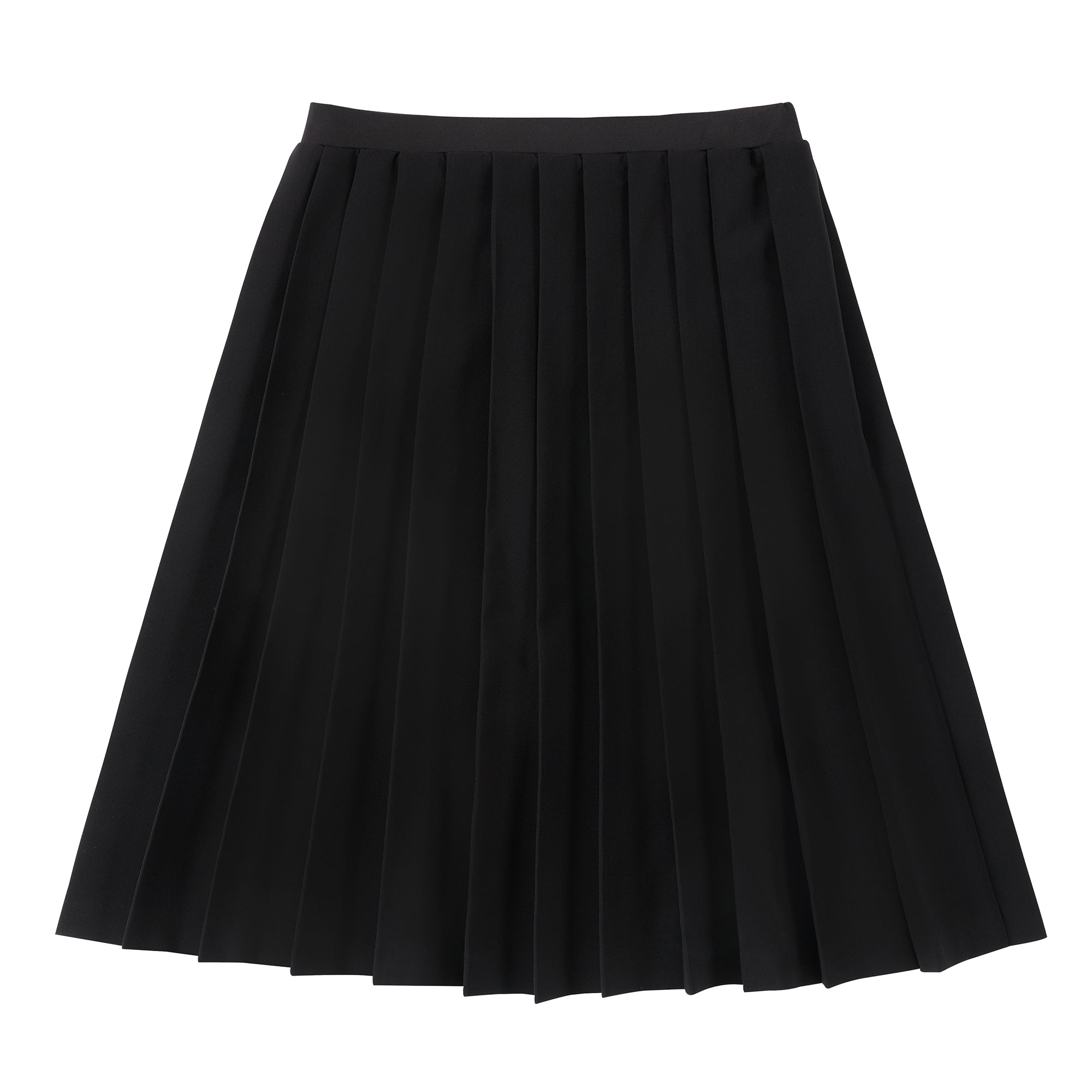 Teens Stretch Black Pleated Skirt
