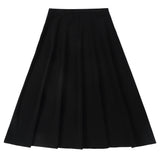 Teens Black Woven A-Line Skirt