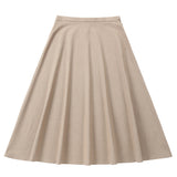 Tan Midi A-Line Skirt