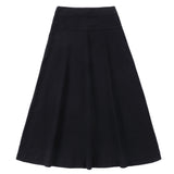 Navy Chino Yoke Skirt