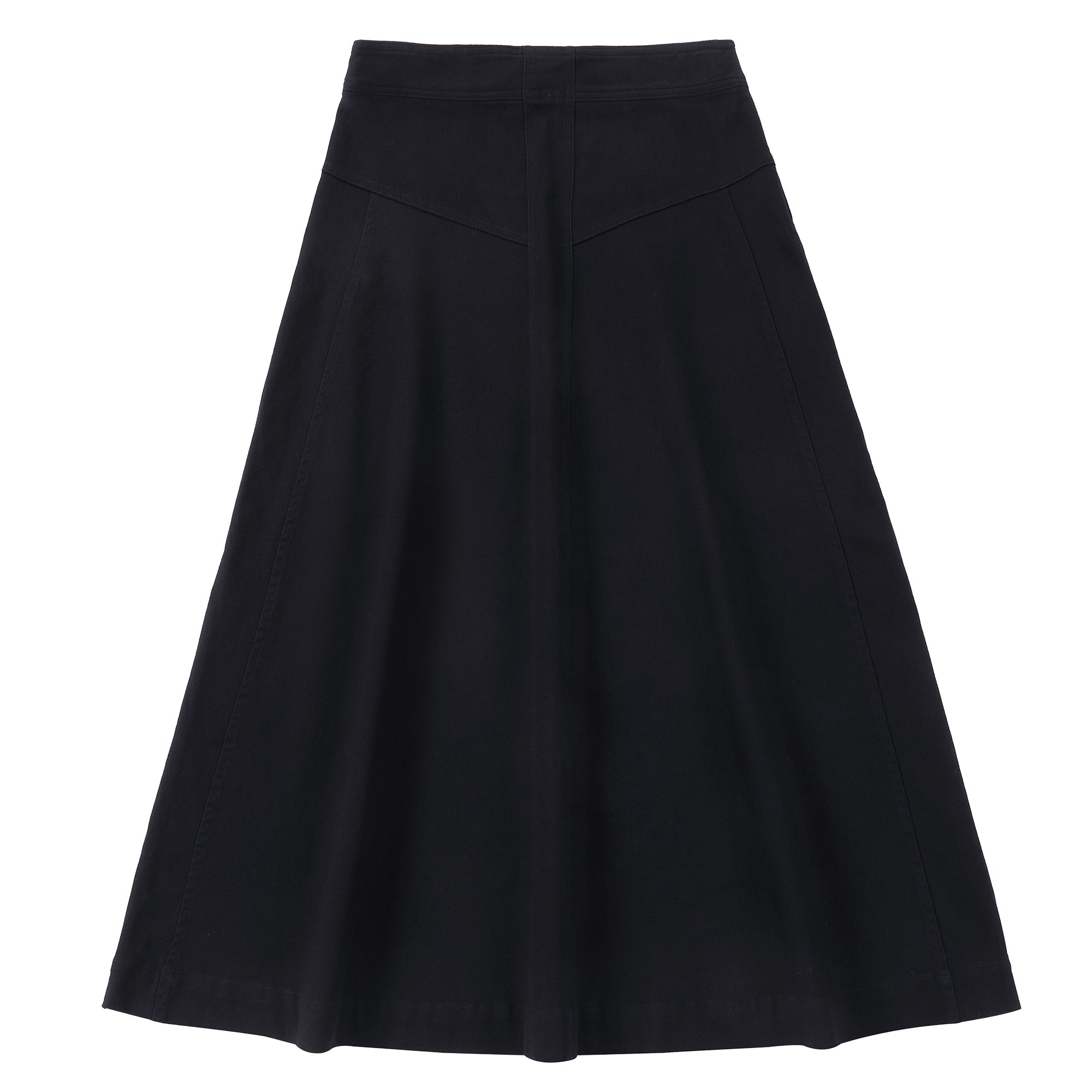 Navy Chino Yoke Skirt