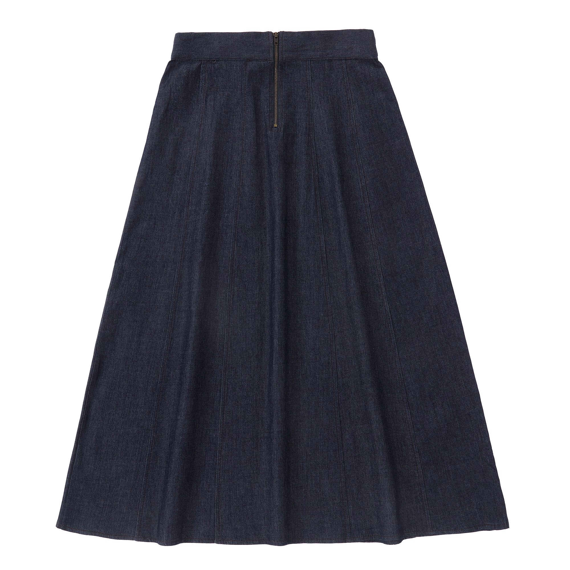 Dark Denim Belted Skirt