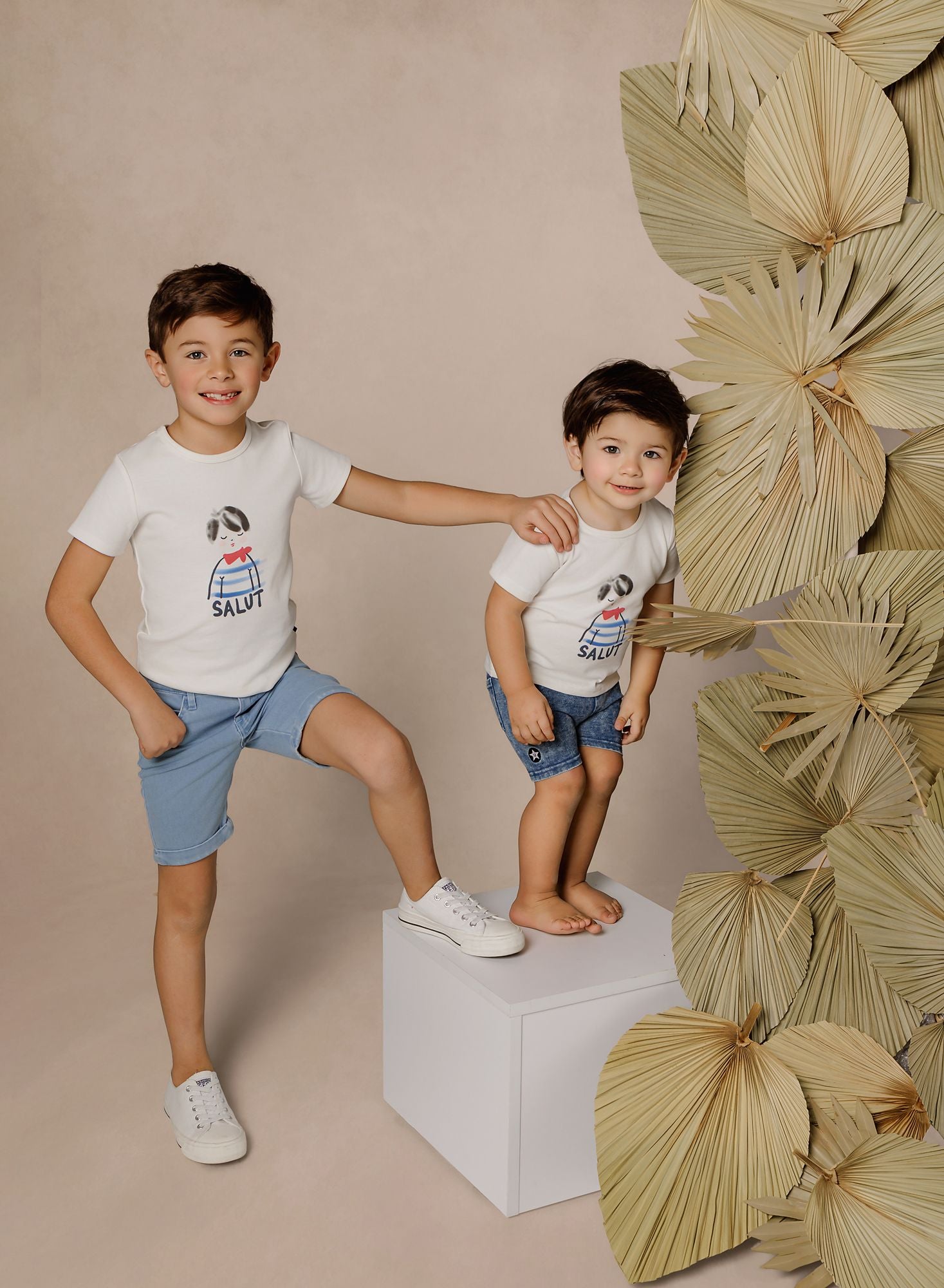 Boys White Salut T-Shirt