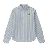 Teens Navy Stripe Collared Shirt