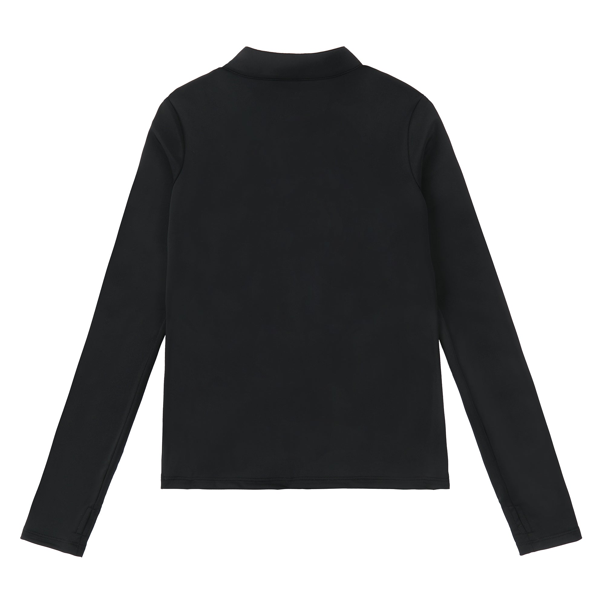 Teens Black Zip-Up Athletic T-Shirt