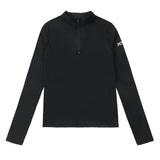 Teens Black Zip-Up Athletic T-Shirt