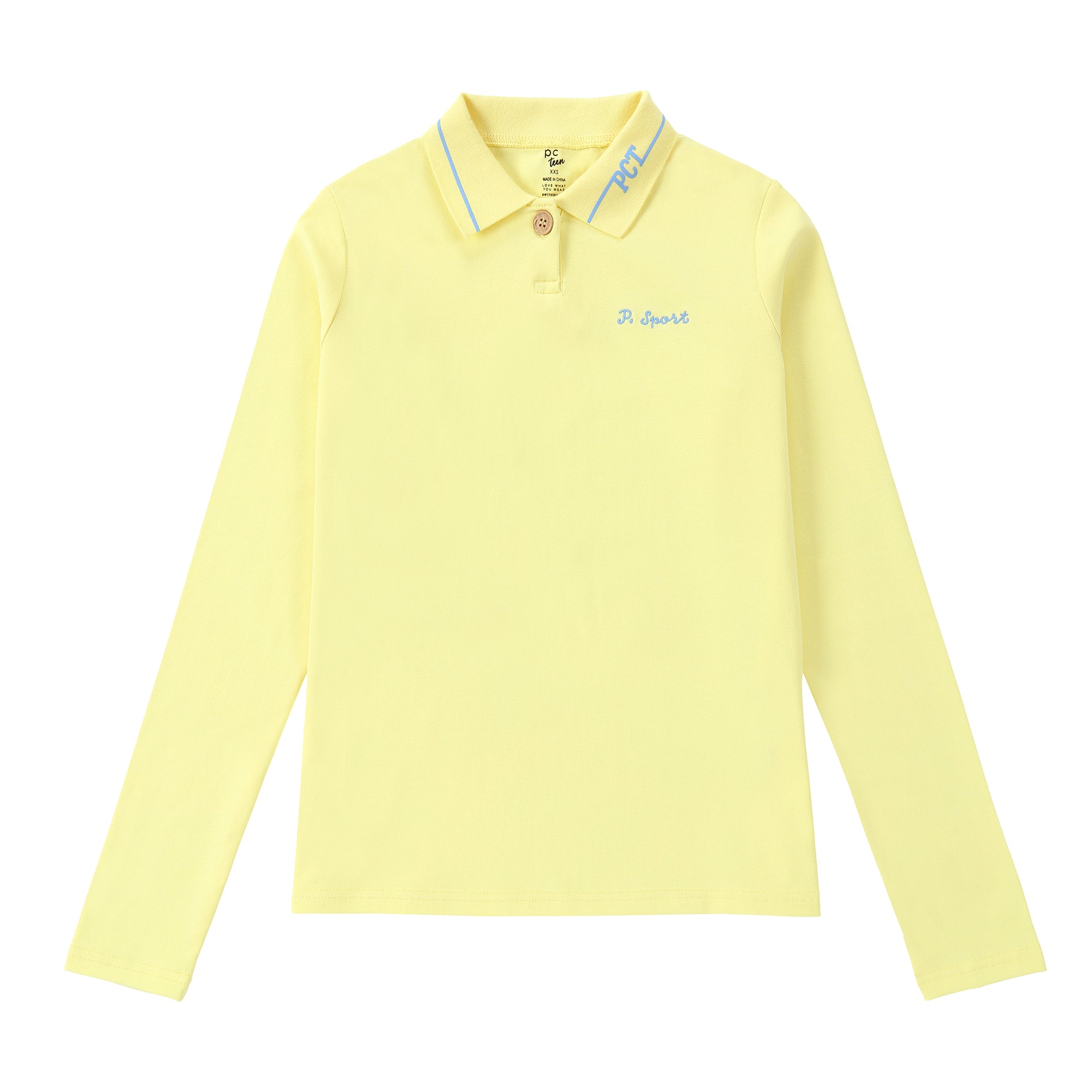 Teens Pale Yellow Polo