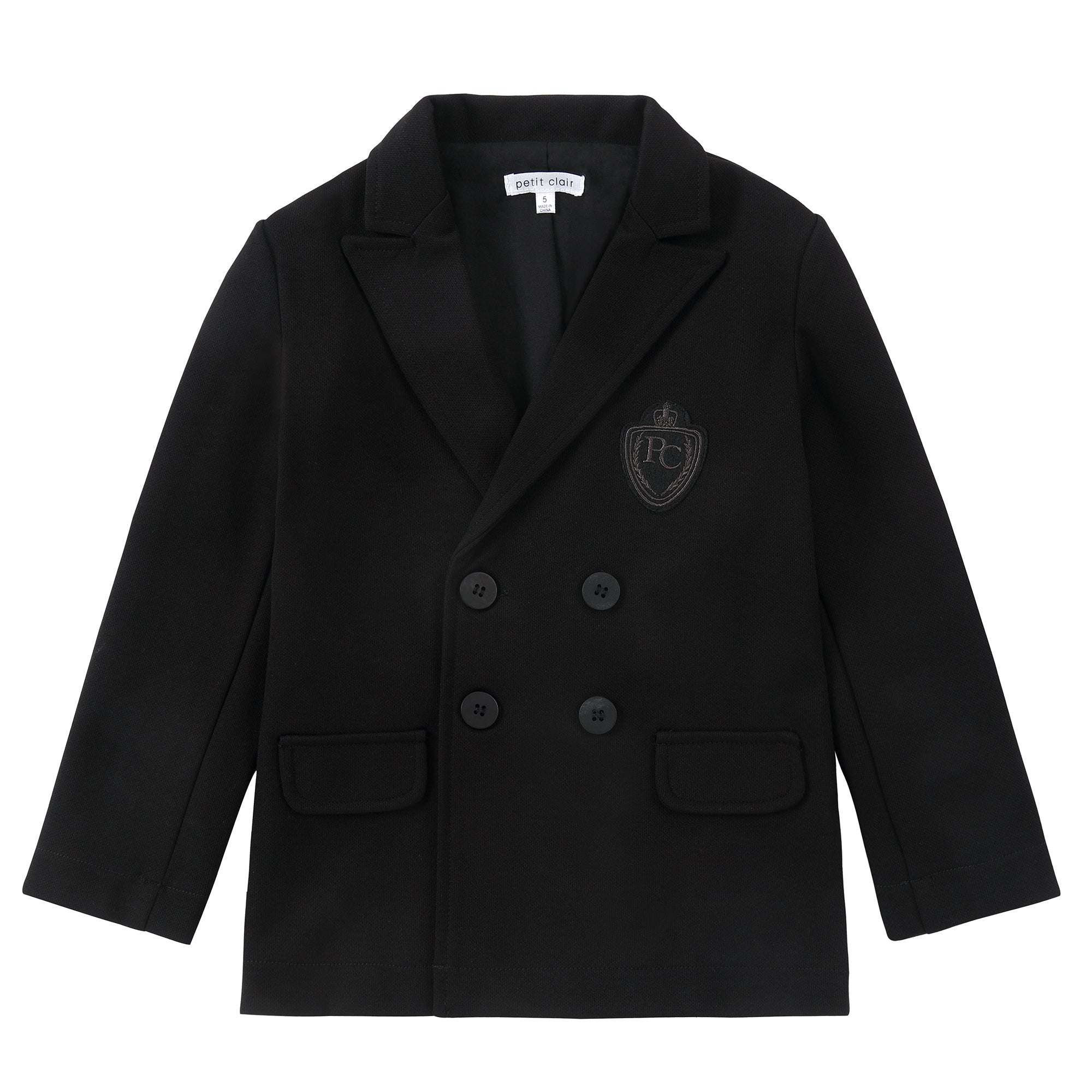 Black Pique Blazer