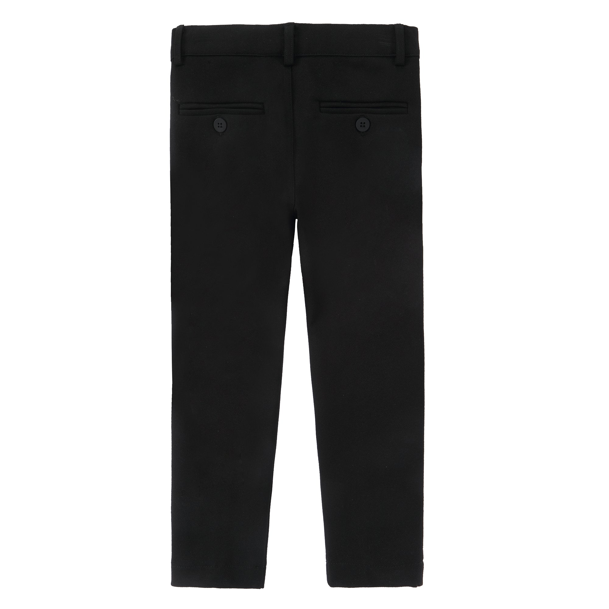 Black Pique Pants