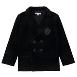 Black Velvet Double Breasted Blazer