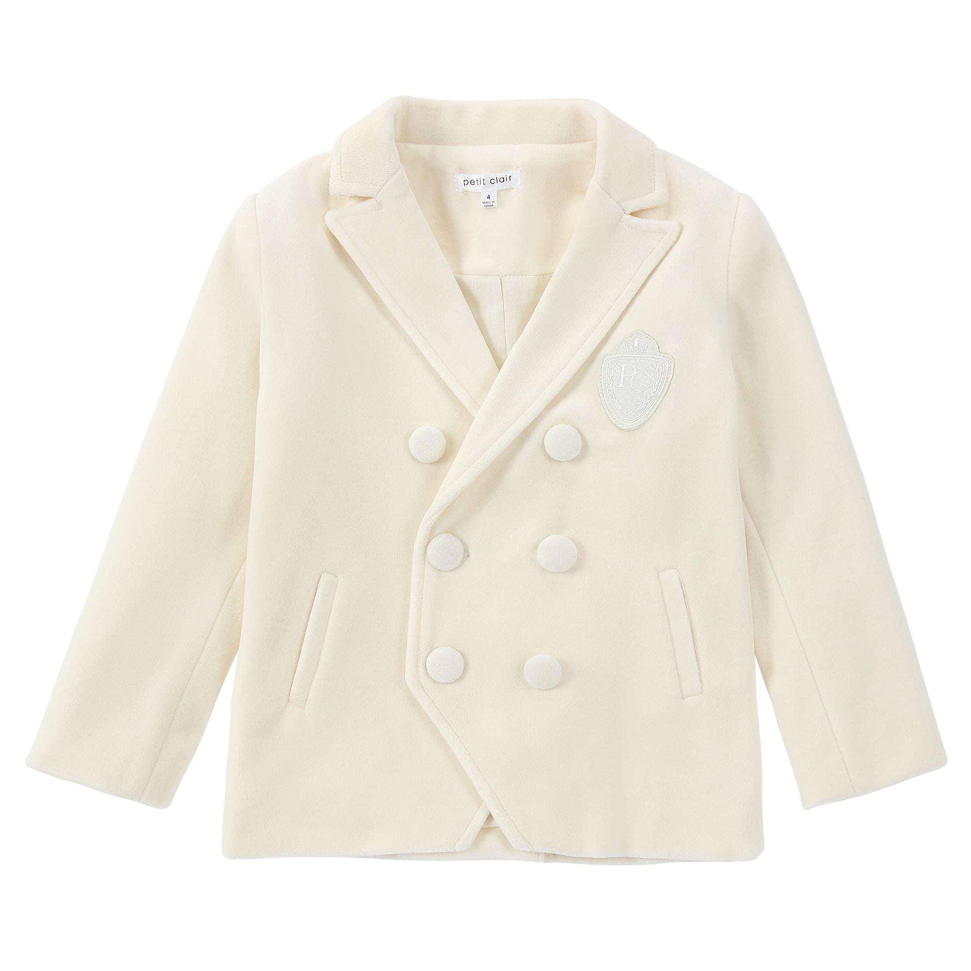Ivory Velvet Blazer