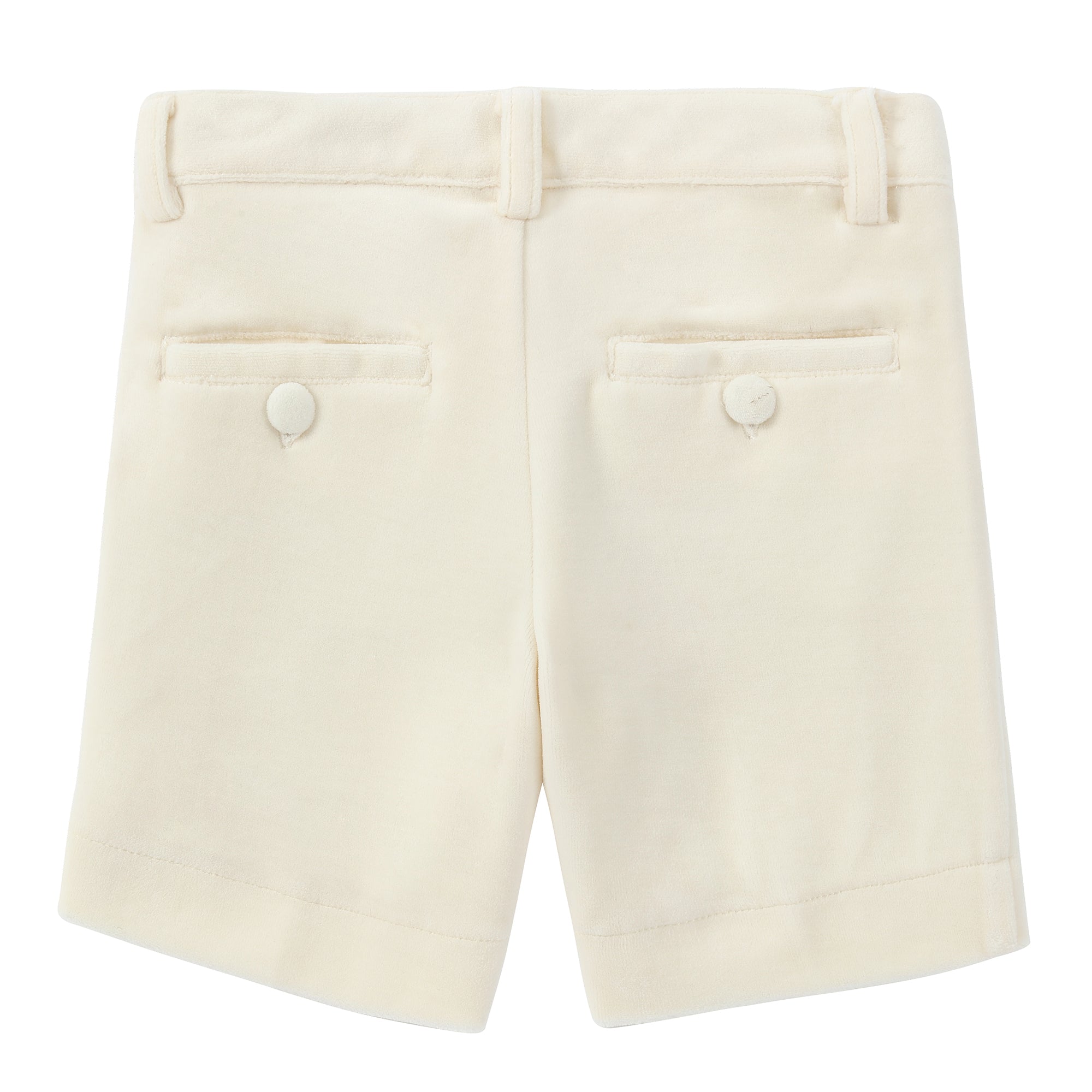 Ivory Velvet Shorts