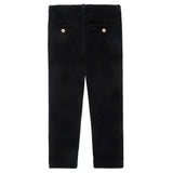 Black Velvet Gold Button Pants