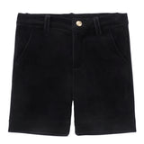 Black Velvet Gold Button Shorts
