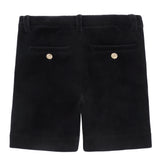 Black Velvet Gold Button Shorts