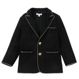 Black/ Striped Trimming Blazer