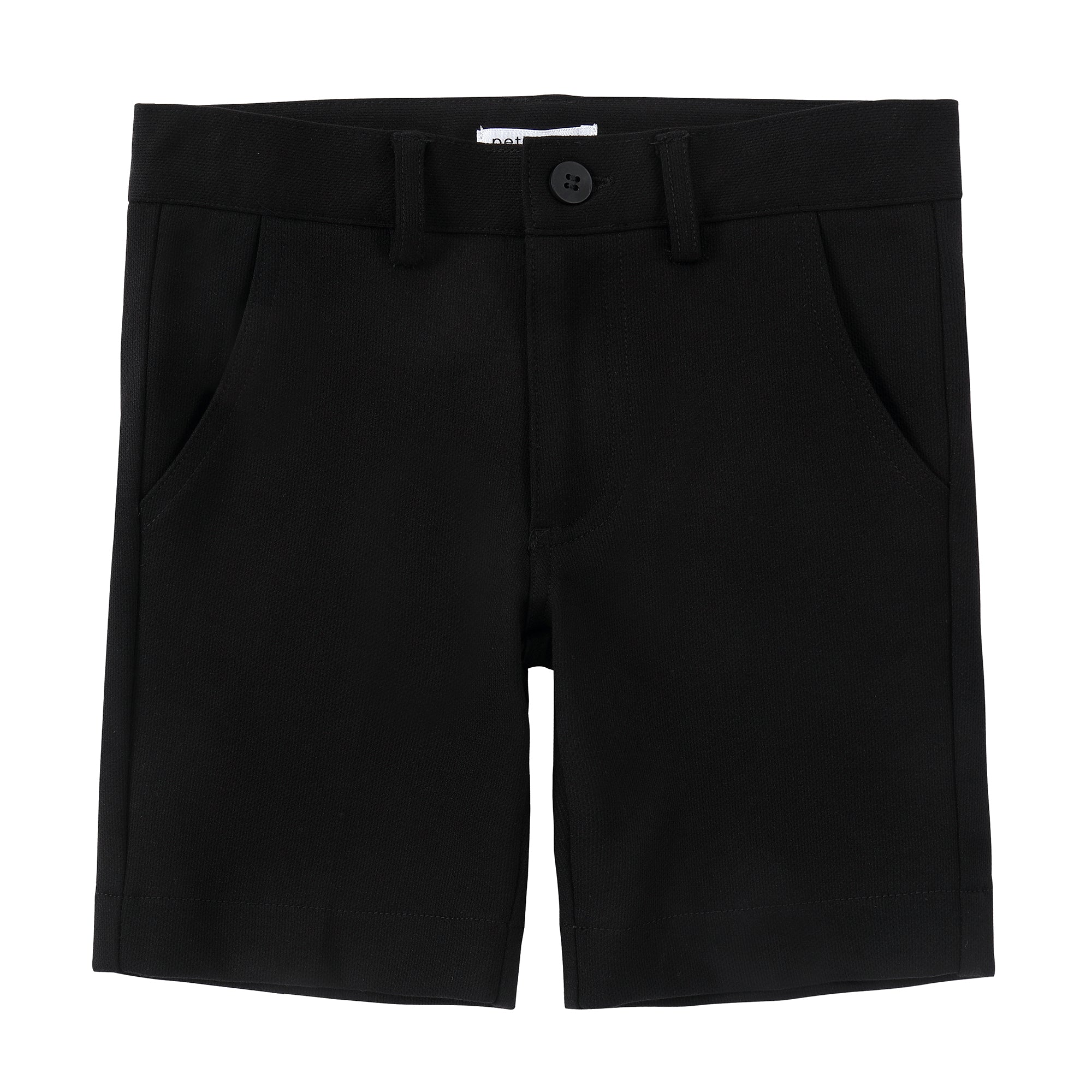 Black Pique Shorts