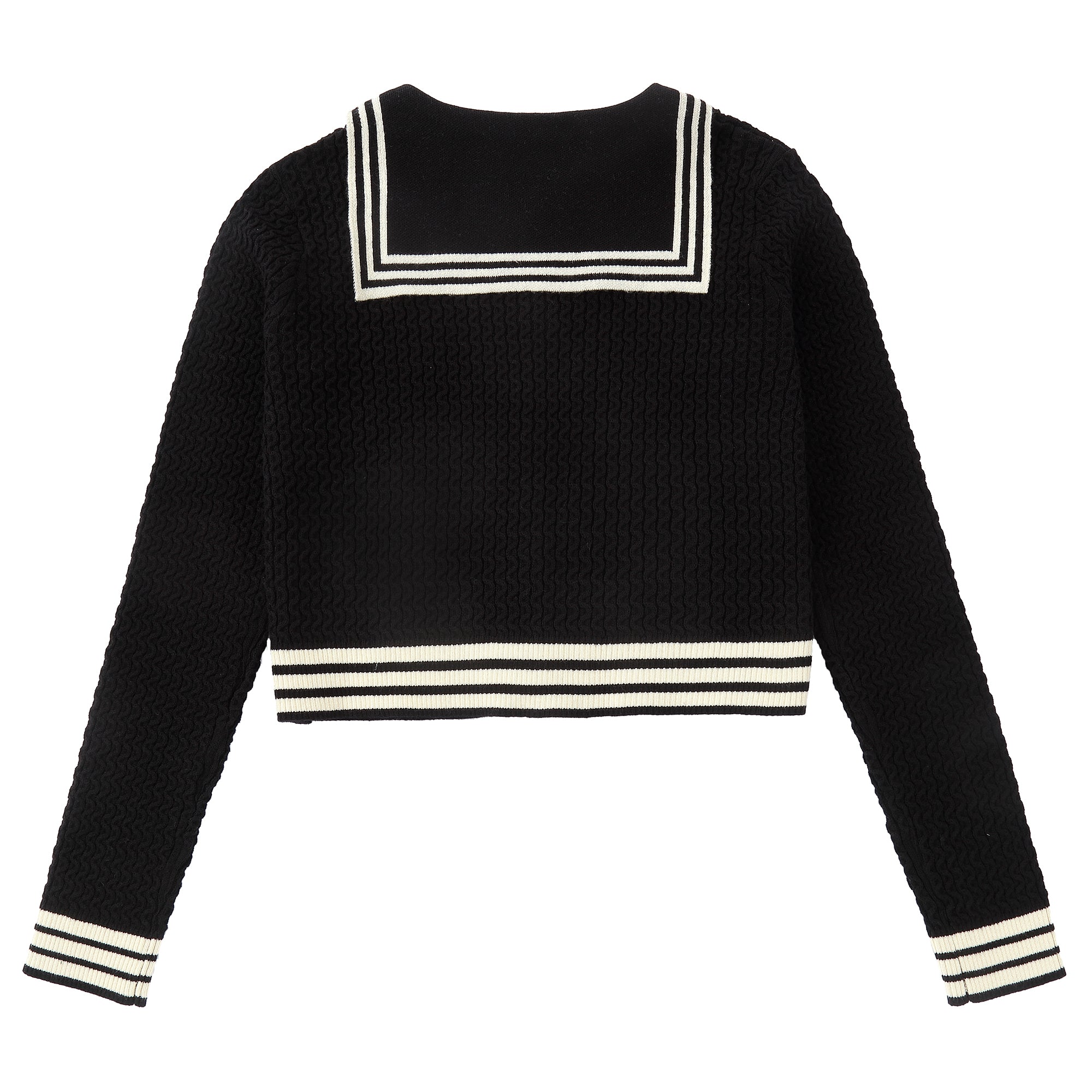 Black Sailor Collar Sweater