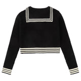 Black Sailor Collar Sweater