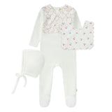 Cherry & Flower Bib Footie