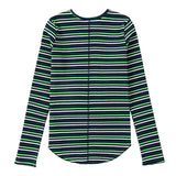 Green and Navy Striped T-Shirt