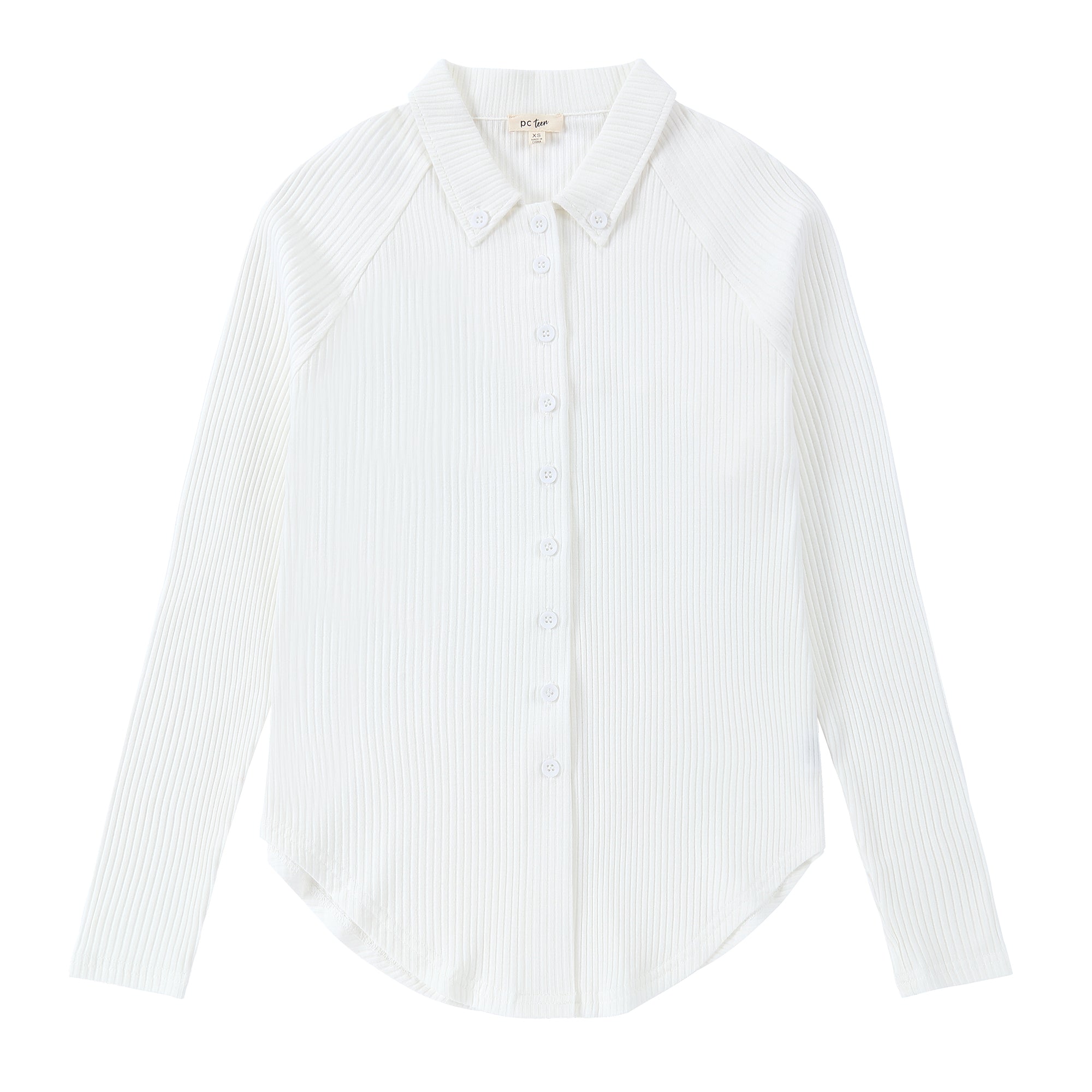 Ivory Button Down Ribbed Top