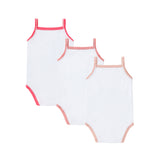 Baby 3pc Bodysuit - White/ Color Trimmed