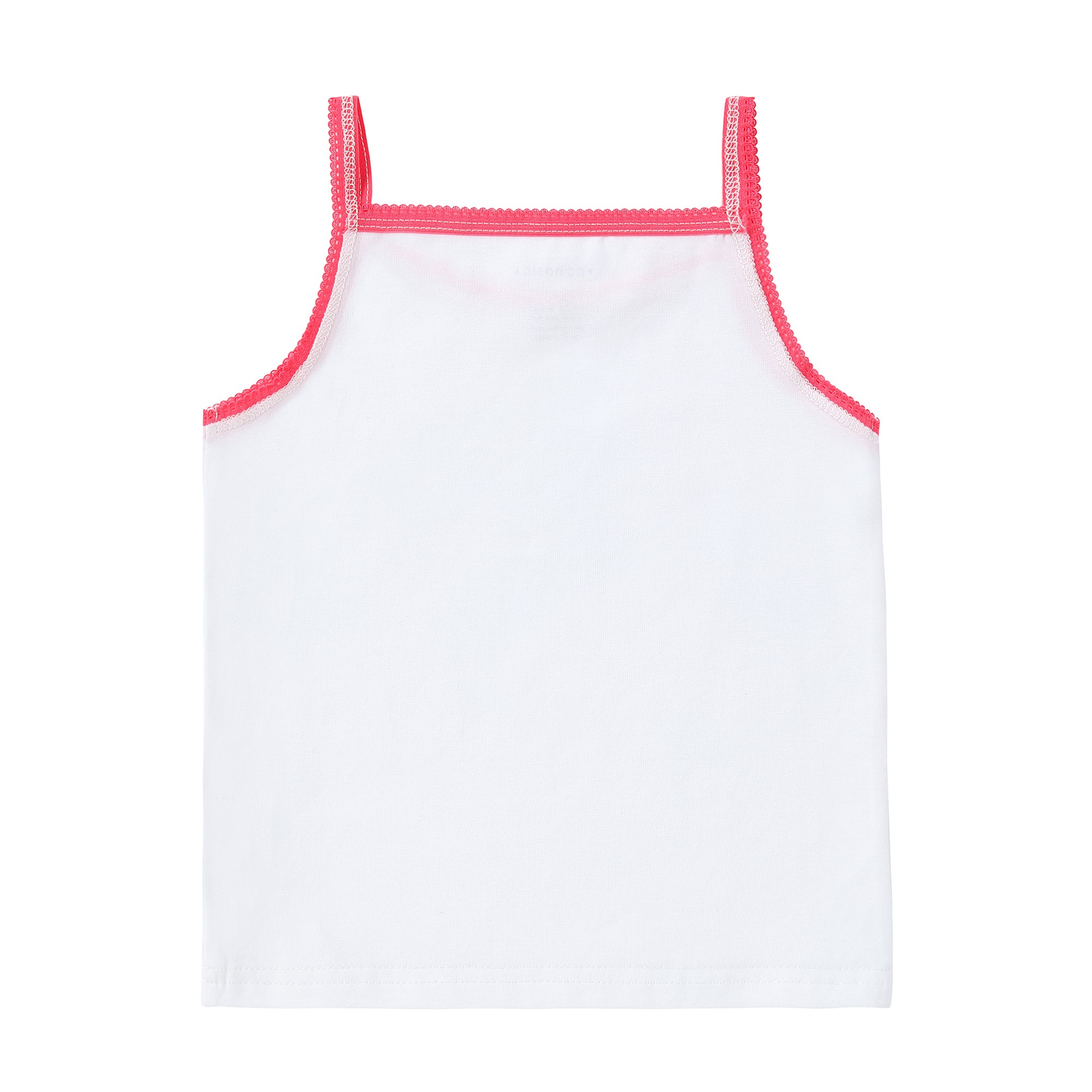 Girl 3pc Undershirt - White/ Colored Trim