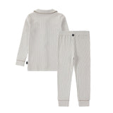 Girls Tan White Stripe Grandpa PJ