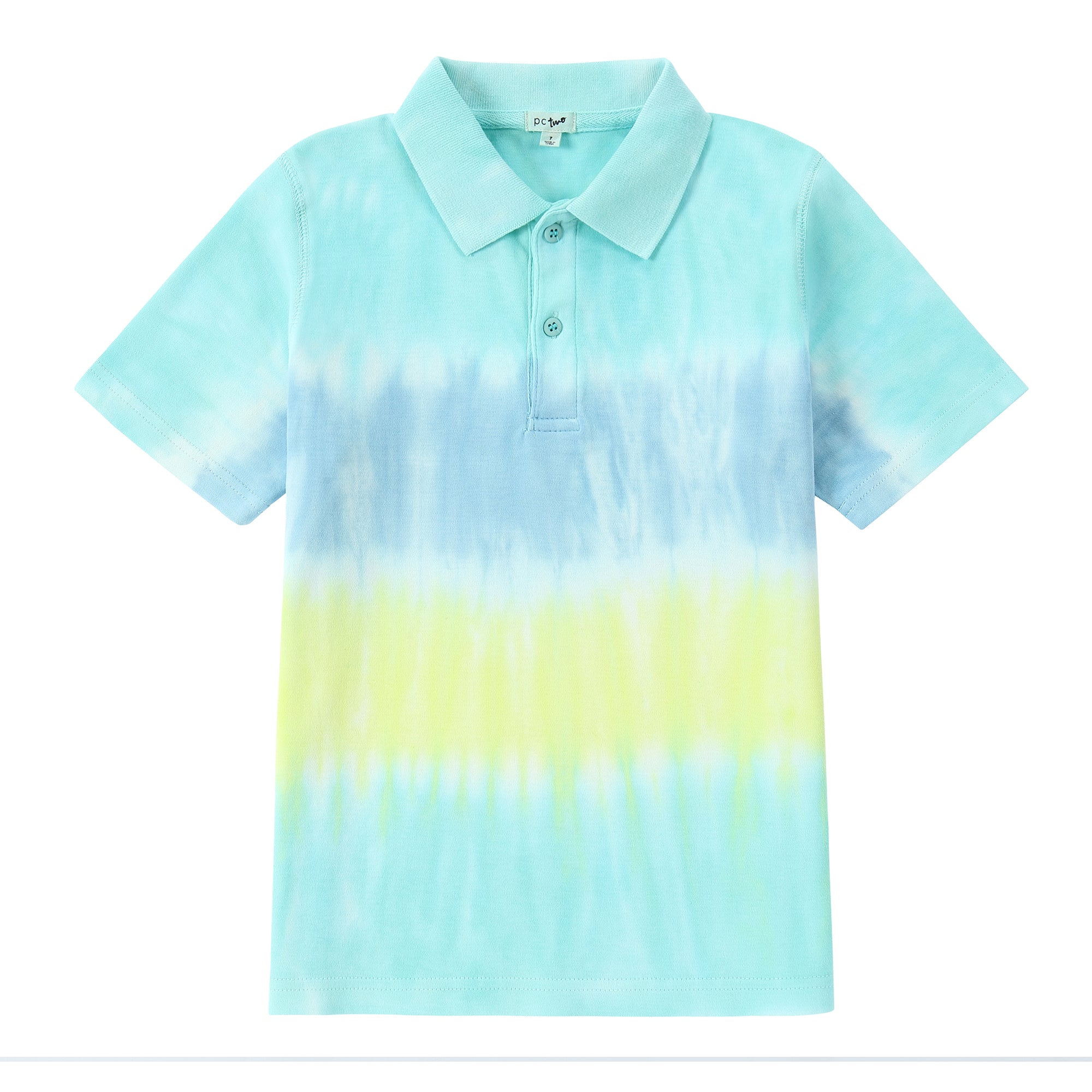 Tie Dyed Stripe Short Sleeve Polo