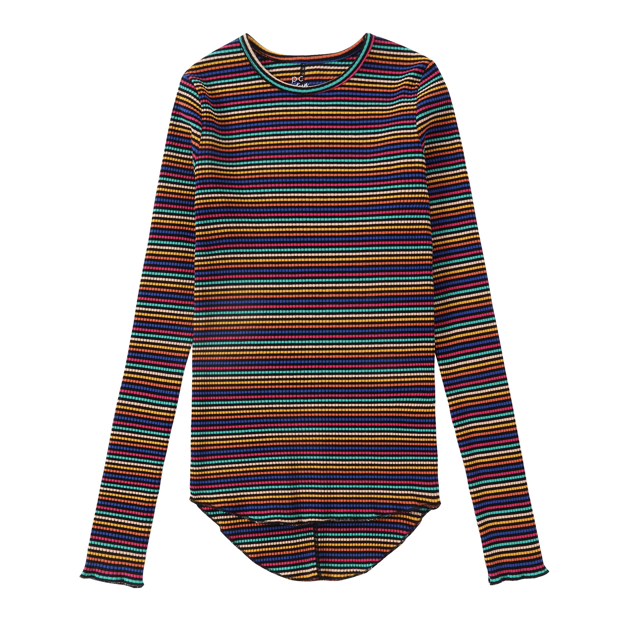 Black & Colorful Striped T-Shirt