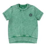 Green Wash Paneled T-Shirt