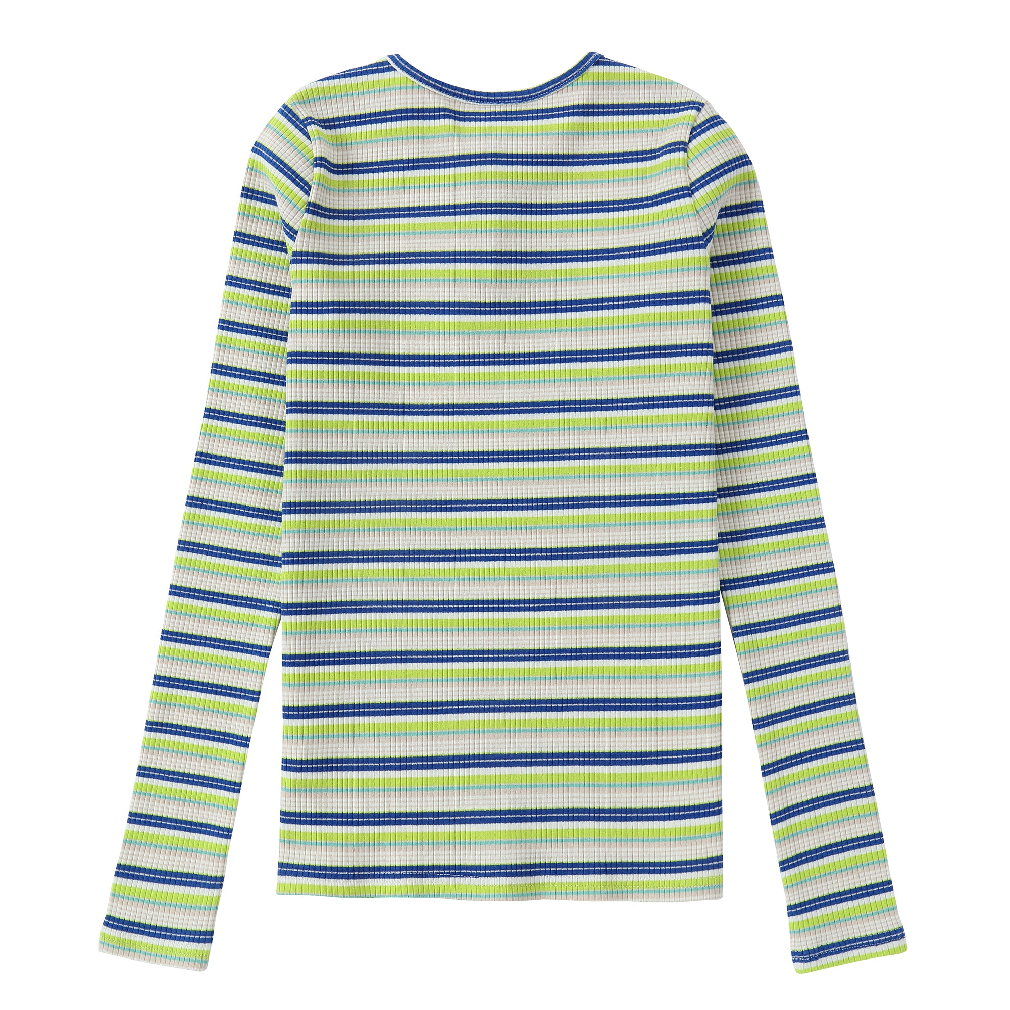 Lime Striped Henley T-Shirt