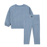 Baby Boys Blue Stripe Sweatshirt Set