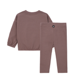 Baby Boys Mauve Brown Logo Sweatshirt Set