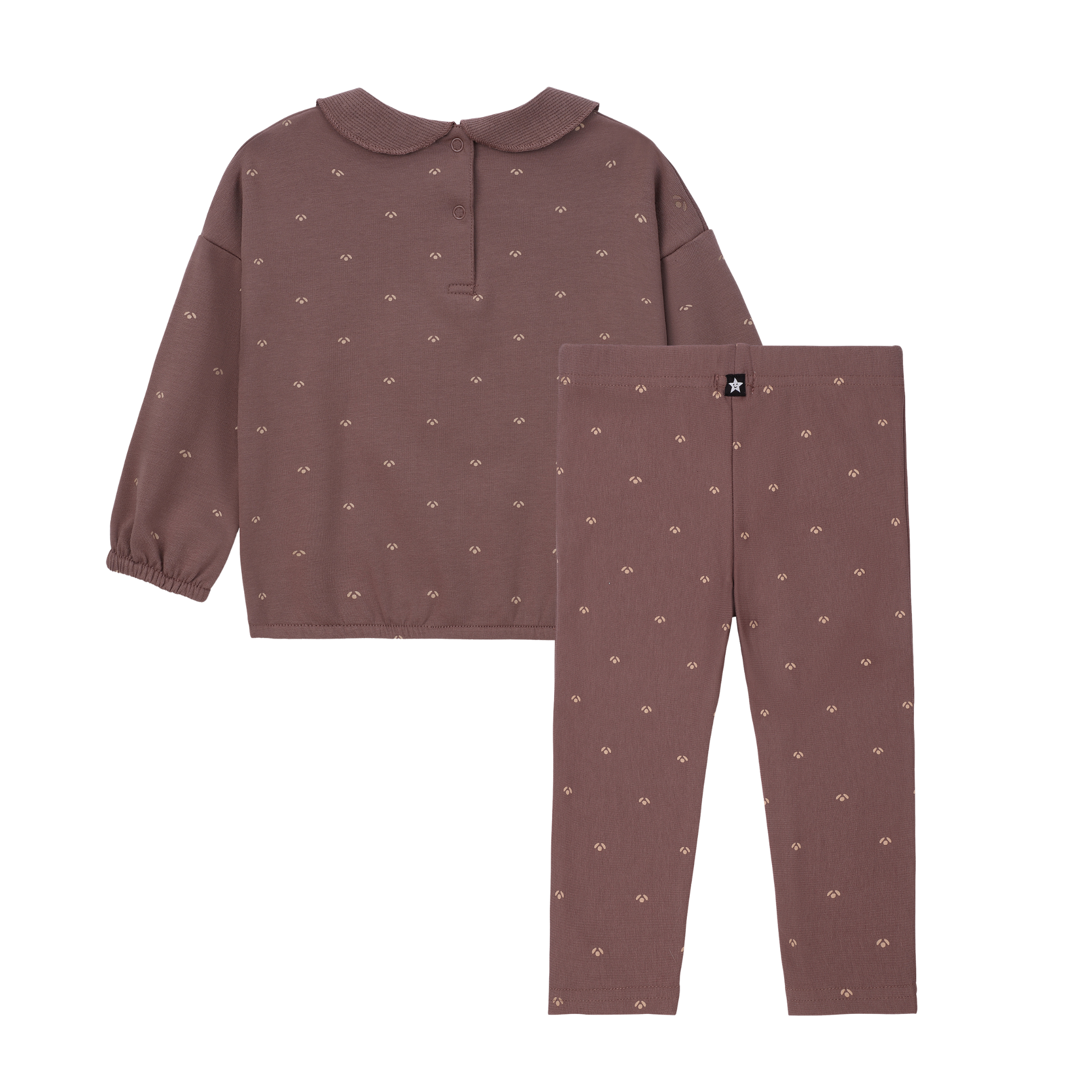 Baby Girls Mauve Brown Petite Club Sweatshirt Set