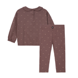 Baby Girls Mauve Brown Petite Club Sweatshirt Set