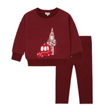 Baby Girls Plum Big Ben Sweatshirt Set